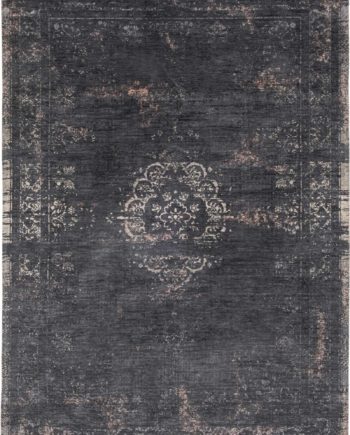 Louis De Poortere rug LX 8263 Fading World Medaillon Mineral Black