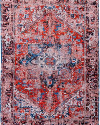 Louis De Poortere rug LX 8703 Antiquarian Antique Heriz Classic Brick