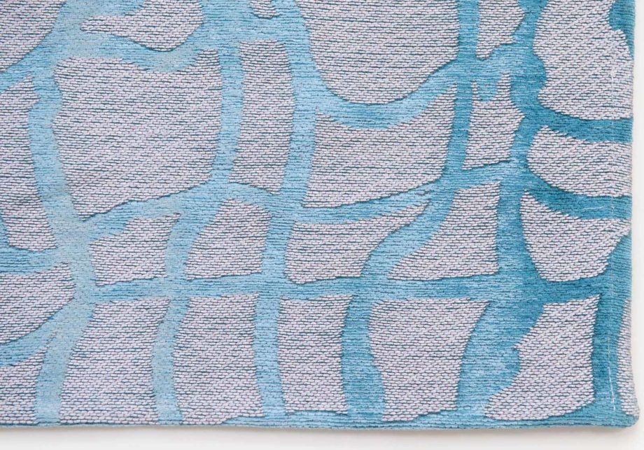 Louis De Poortere rug LX 9203 Mad Men Dedalo Blue Marine corner