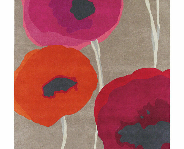 Sanderson Poppies Red Orange 45700