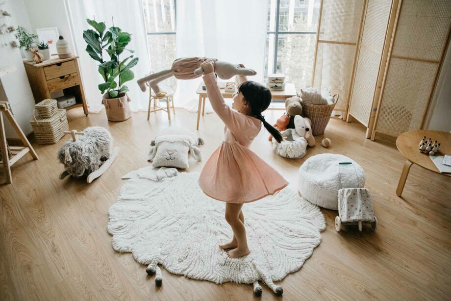 Lorena Canals Woolable Rug Pink Nose Sheep WO PINOSE 23