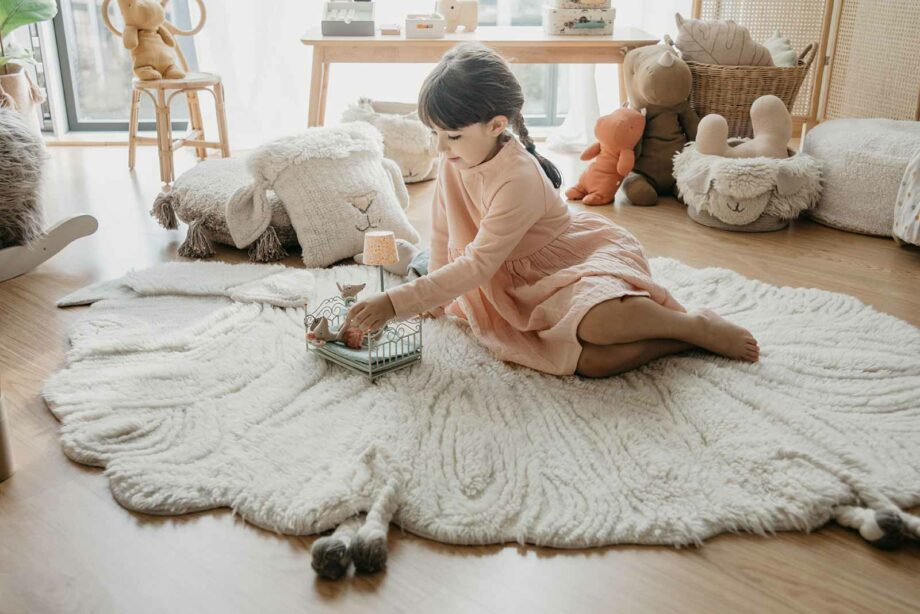 Lorena Canals Woolable Rug Pink Nose Sheep WO PINOSE 29