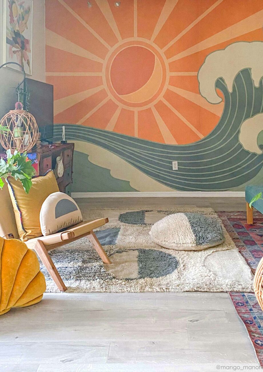 Lorena Canals Woolable Rug Sun Rays WO SUNRAY L SM mango manor 2