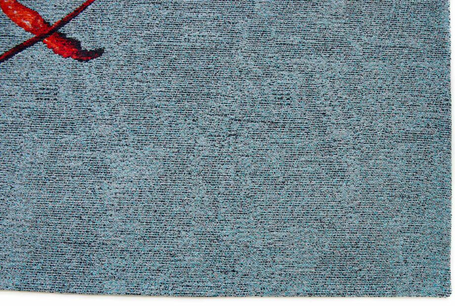 Louis De Poortere rug Pop 9389 Steam Red corner
