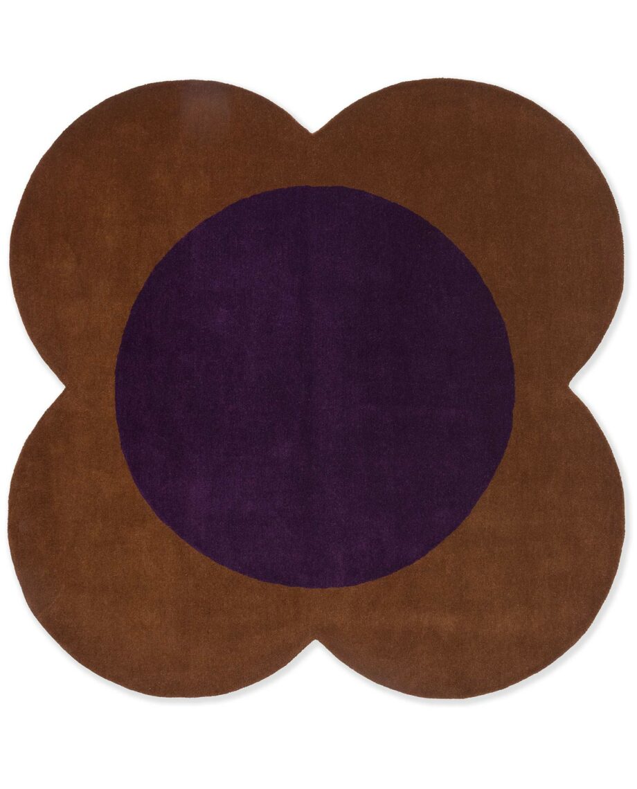 Orla Kiely Flower Spot Chestnut Violet 158401 A