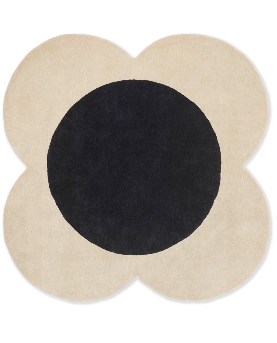 Orla Kiely Flower Spot Ecru Black 158409 A