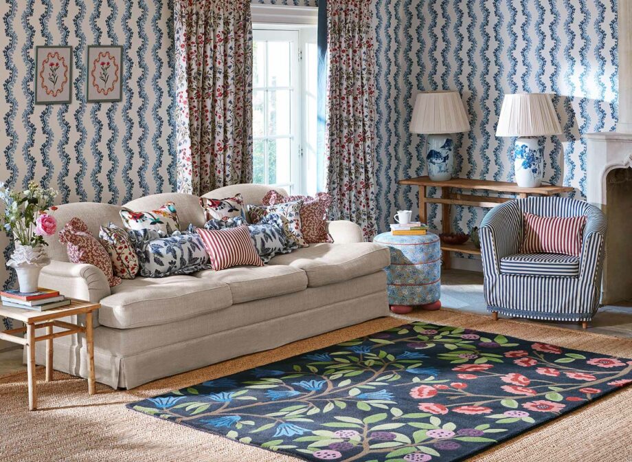 Sanderson Foraging Indigo 146618 interior 1