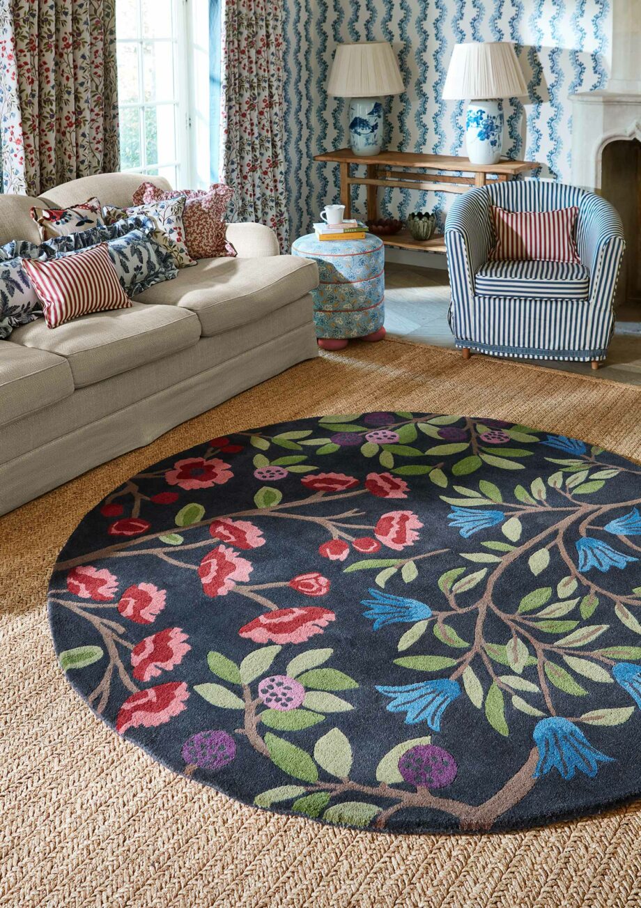 Sanderson Foraging Indigo 146618 round interior 2