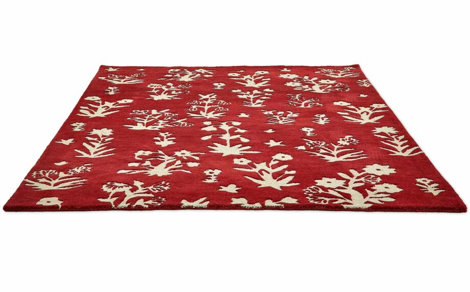 Sanderson Woodland Glade Linen Damson Red 146800 D