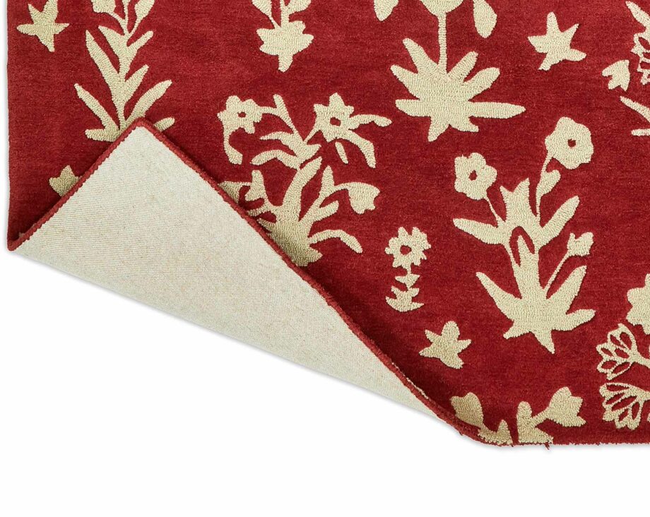 Sanderson Woodland Glade Linen Damson Red 146800 F