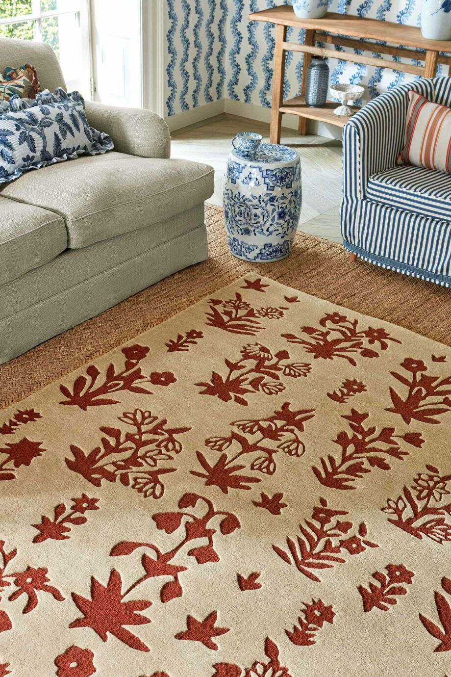 Sanderson Woodland Glade Linen Russet Brown 146801 interior 3