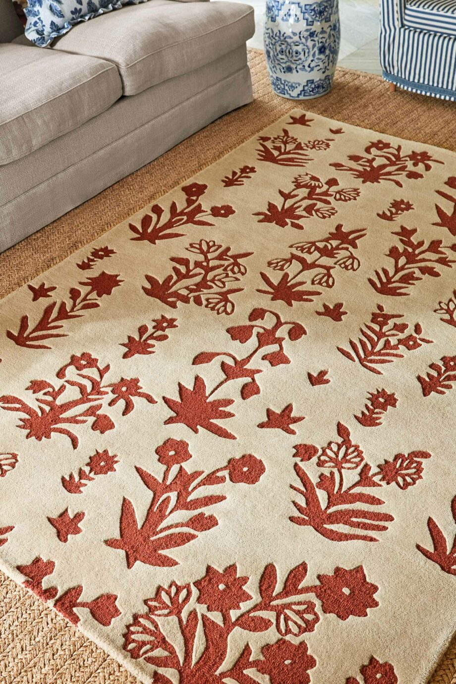 Sanderson Woodland Glade Linen Russet Brown 146801 interior 4