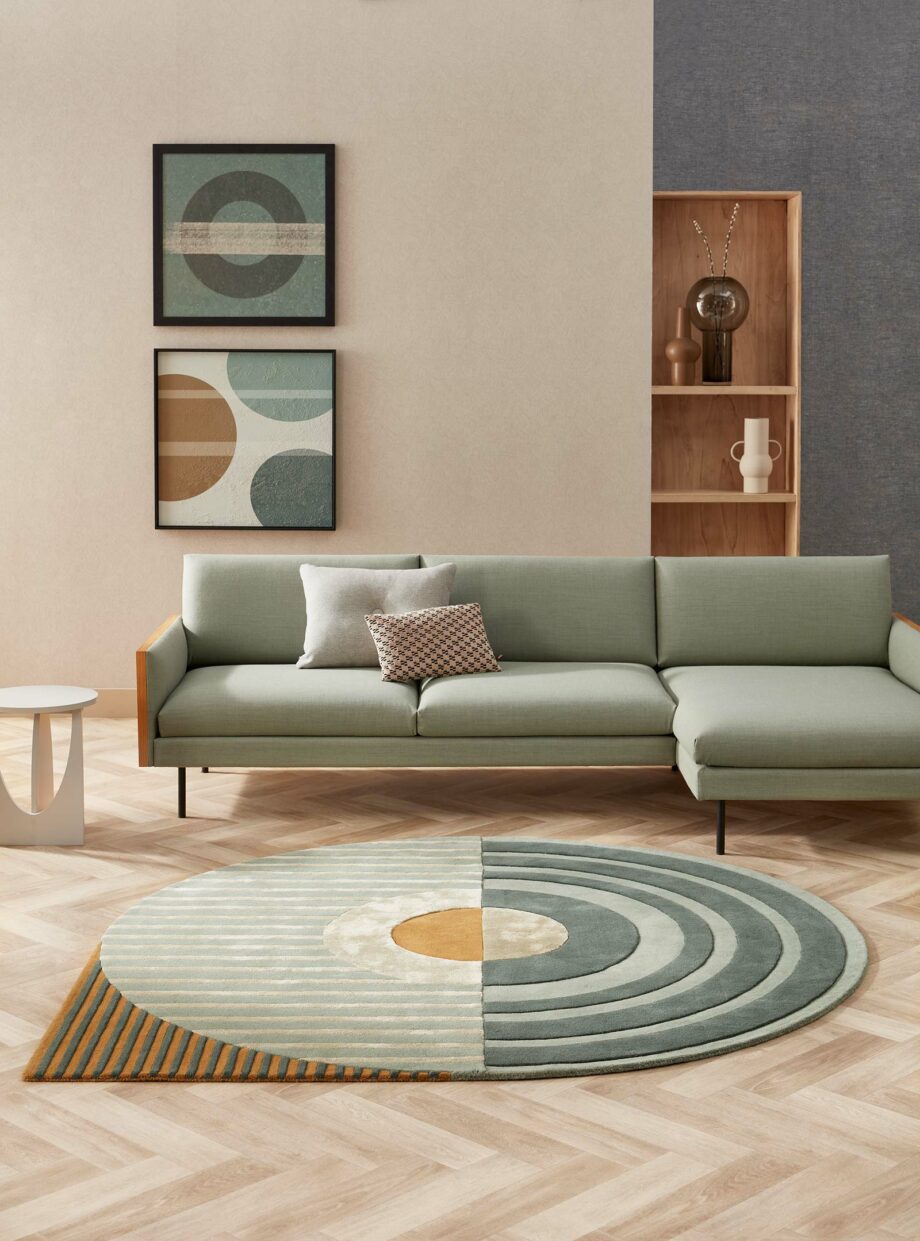 Brinker Carpets rug Fano Girare Green interior 1 A
