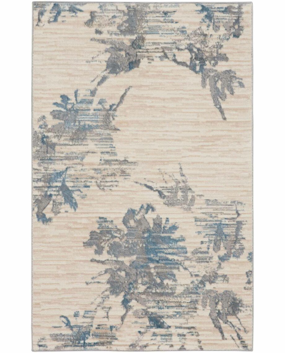 Calvin Klein rug Enchanting CK005 ECH01 IVGBL IVORY GREY BLUE 3x5 099446869647