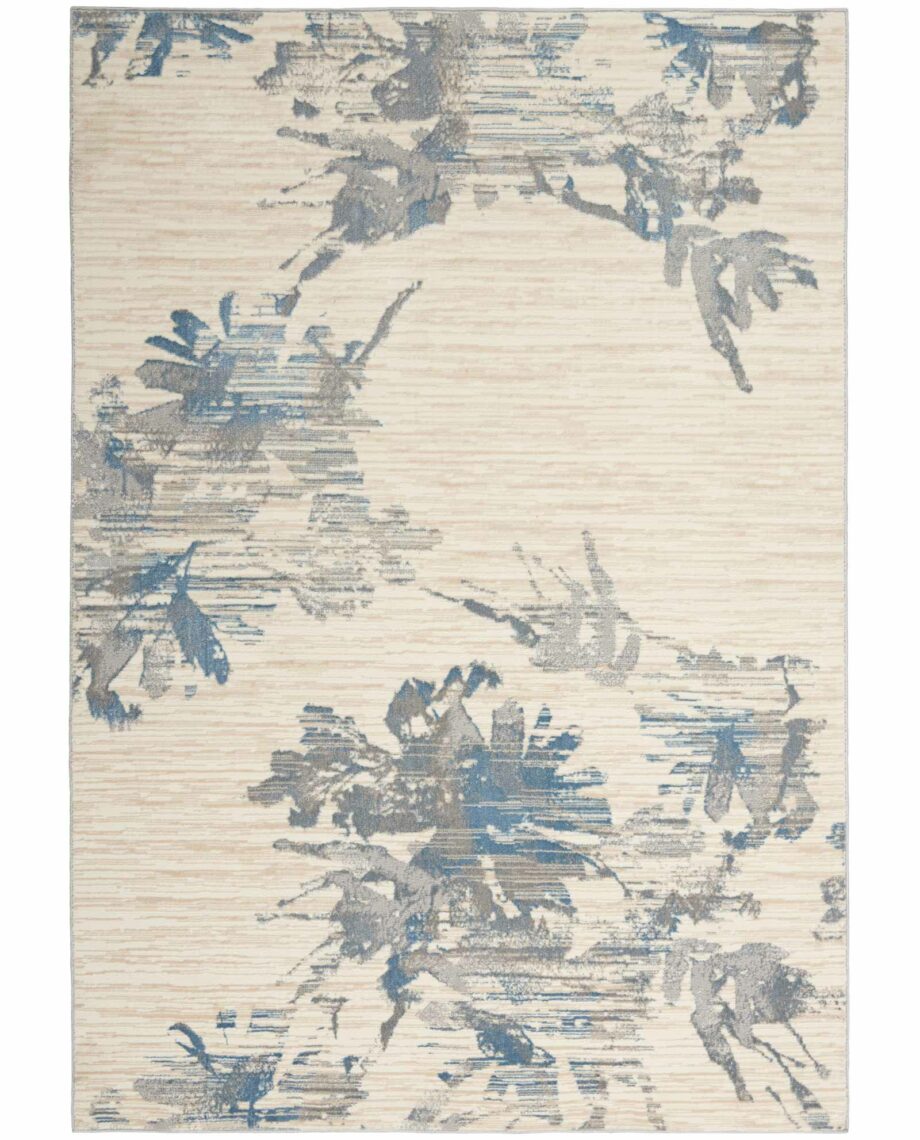 Calvin Klein rug Enchanting CK005 ECH01 IVGBL IVORY GREY BLUE 5X7 099446869661