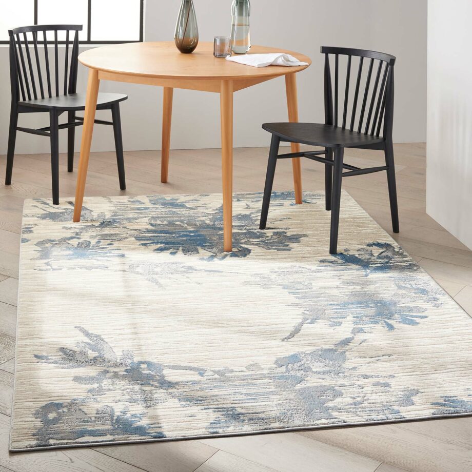 Calvin Klein rug Enchanting CK005 ECH01 IVGBL IVORY GREY BLUE 5X7 099446869661 interior 1