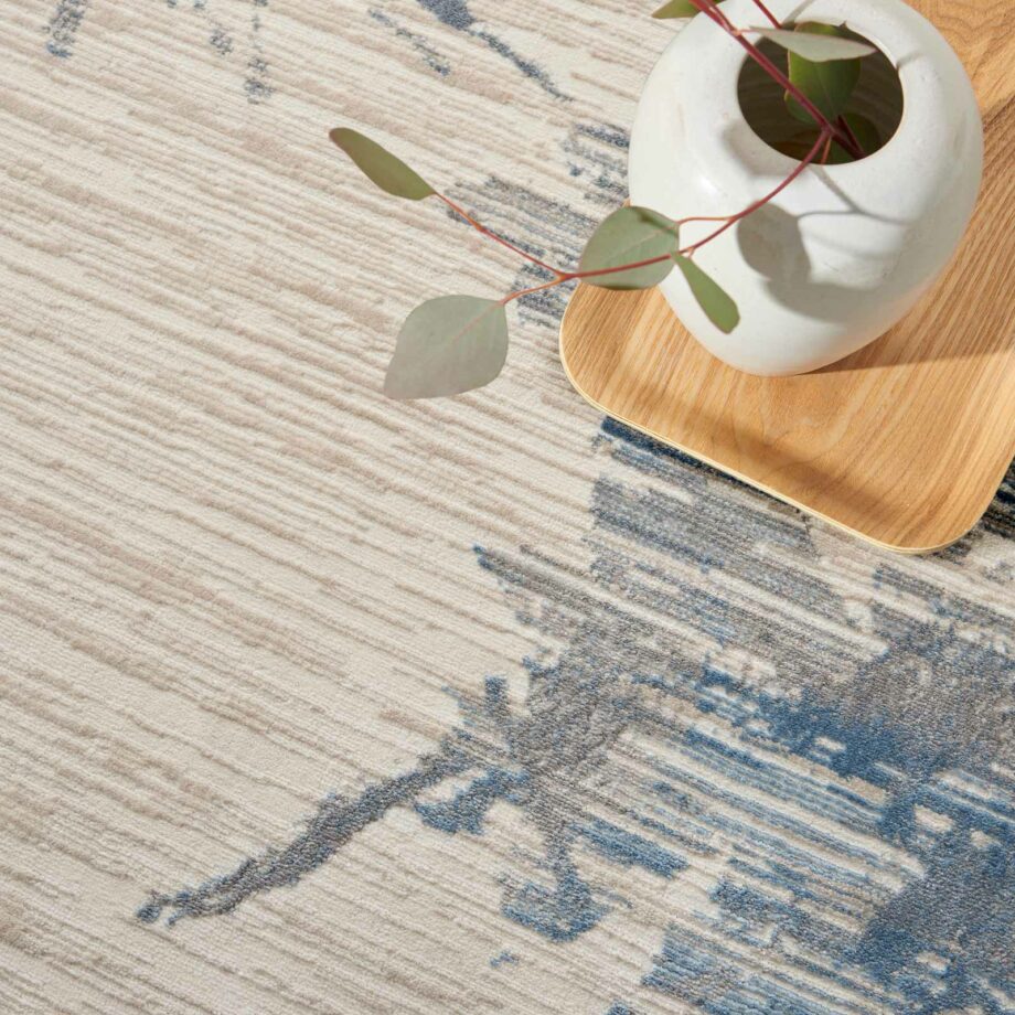 Calvin Klein rug Enchanting CK005 ECH01 IVGBL IVORY GREY BLUE 5X7 099446869661 interior 2