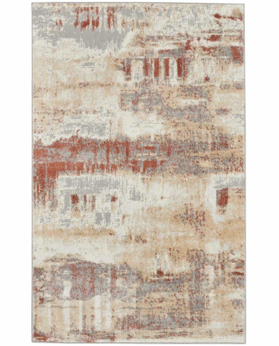 Calvin Klein rug Enchanting CK005 ECH02 GYRUS GREY RUST 3x5 099446869807