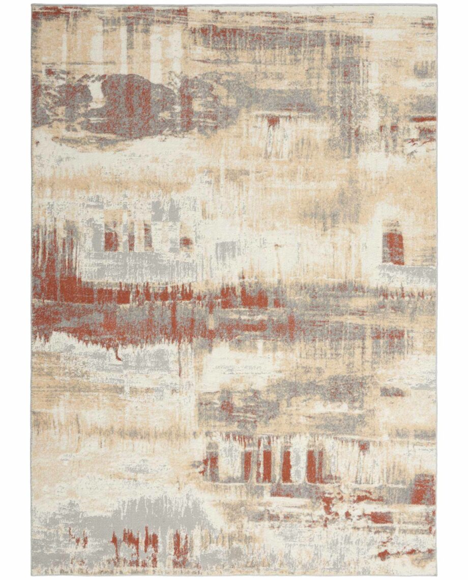 Calvin Klein rug Enchanting CK005 ECH02 GYRUS GREY RUST 5X7 099446869814