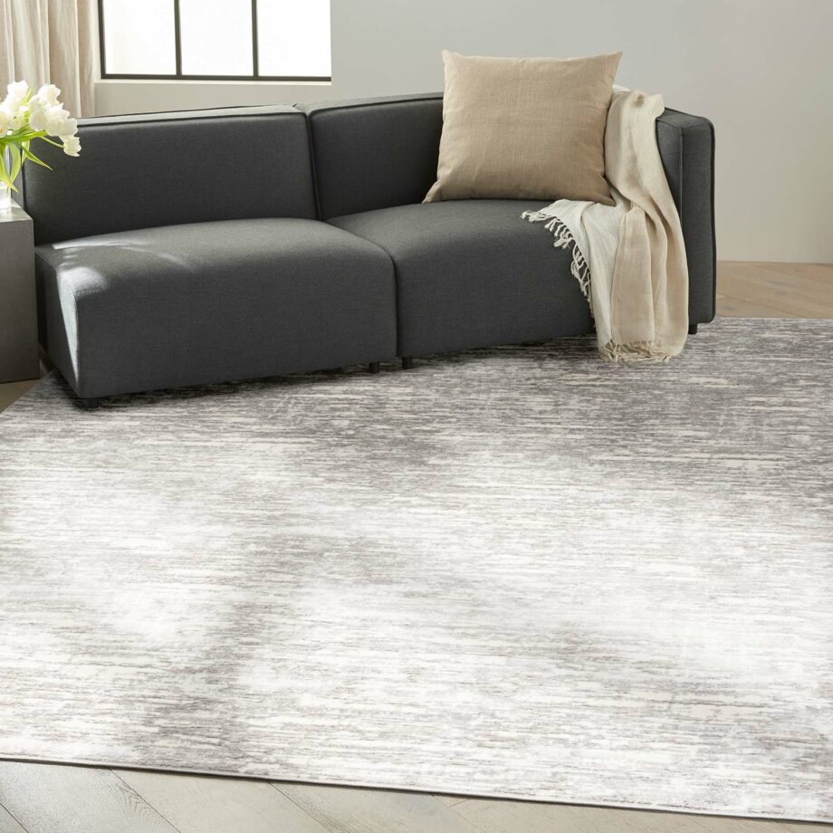 Calvin Klein rug Enchanting CK005 ECH03 GYBGE GREY BEIGE 8x10 099446869883 interior 1