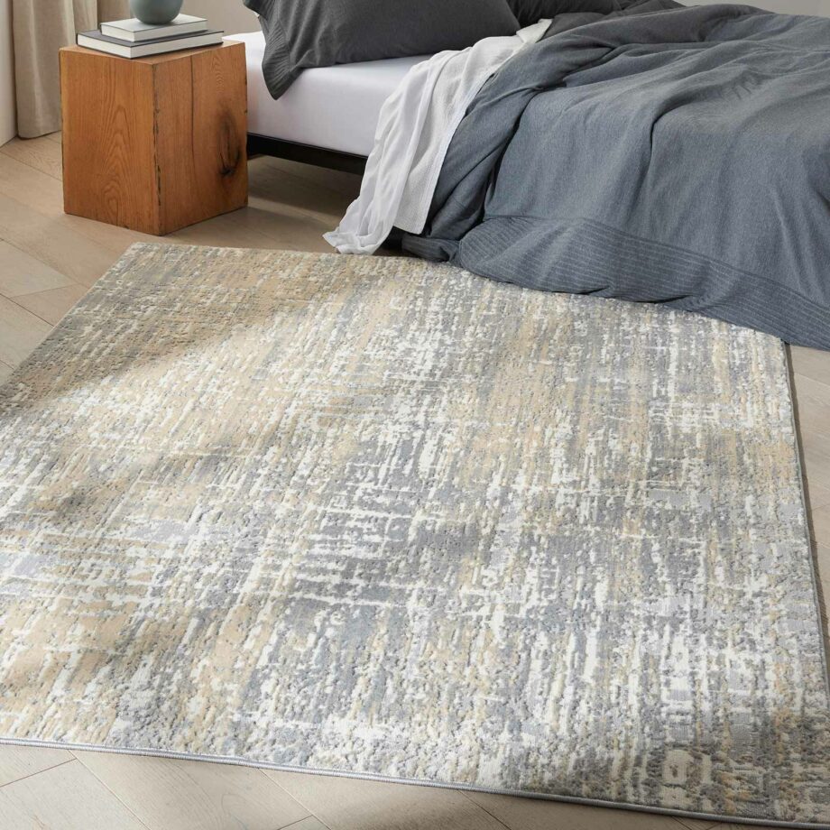 Calvin Klein rug Enchanting CK005 ECH04 GYBGE GREY BEIGE 5X7 099446869975 interior 1