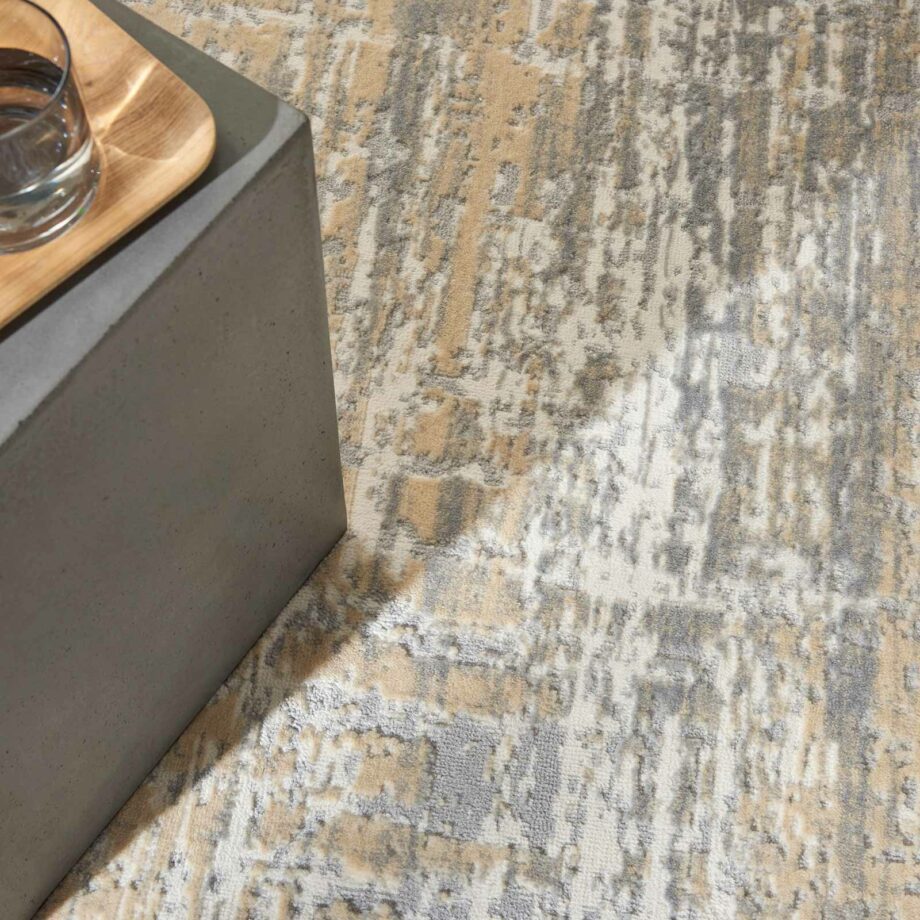 Calvin Klein rug Enchanting CK005 ECH04 GYBGE GREY BEIGE 5X7 099446869975 interior 2