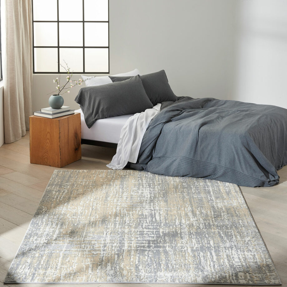 Calvin Klein rug Enchanting CK005 ECH04 GYBGE GREY BEIGE 5X7 099446869975 interior 3