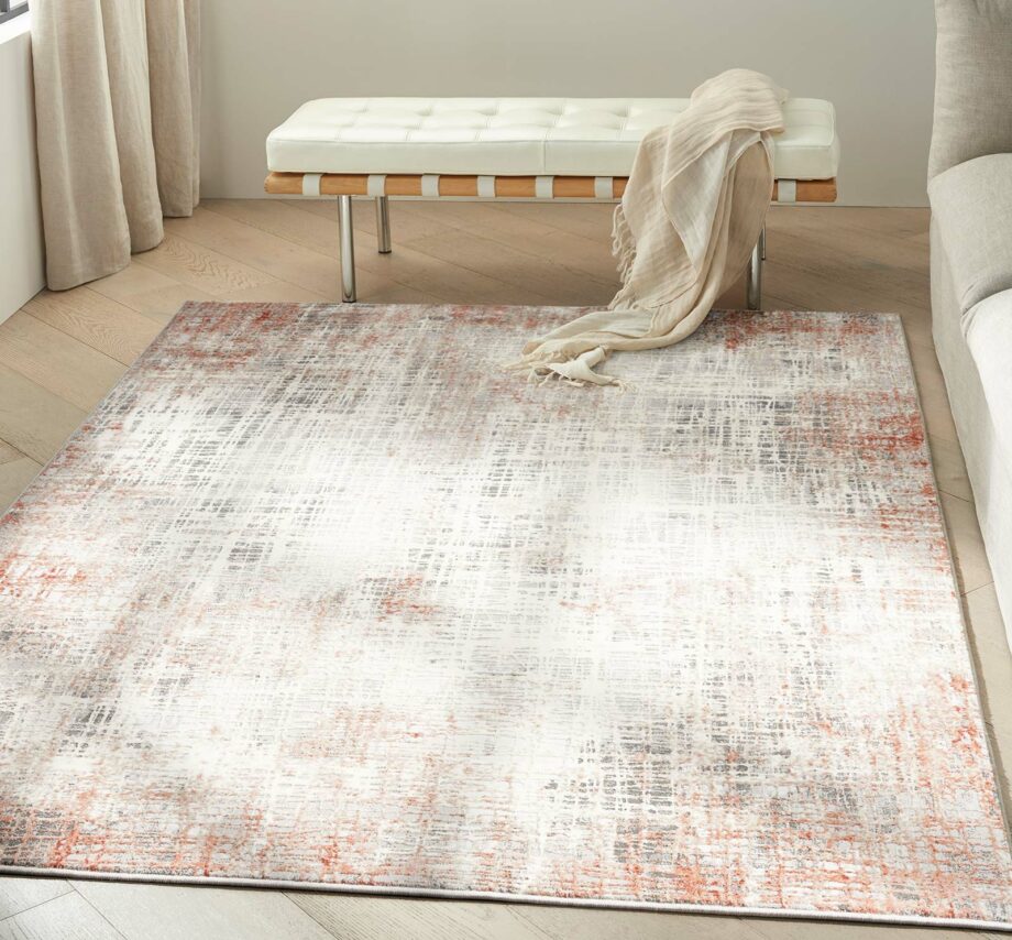 Calvin Klein rug Infinity CK022 IFN01 RUSMT RUST MULTICOLOR 5x7 099446079077 interior 1