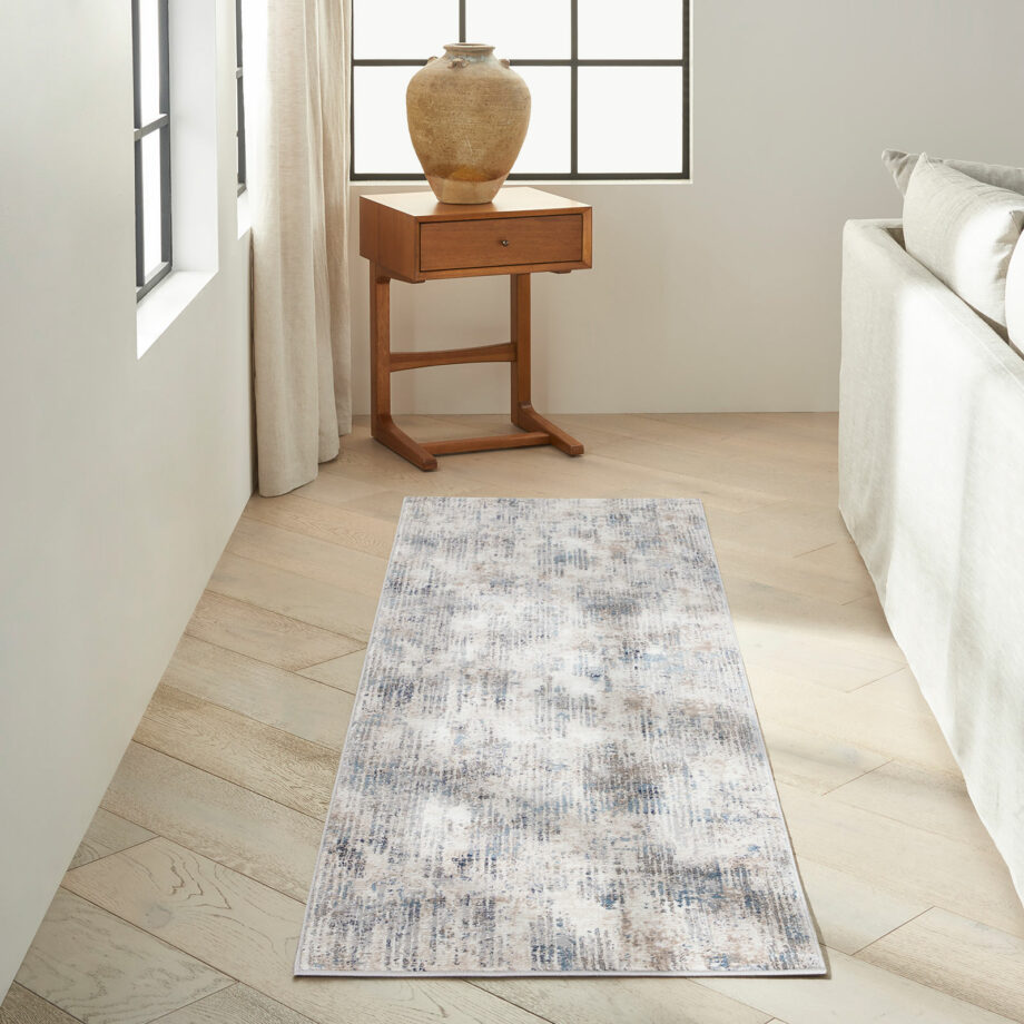 Calvin Klein rug Infinity CK022 IFN04 IVGBL IVORY GREY BLUE 2x8 099446078926 interior 1