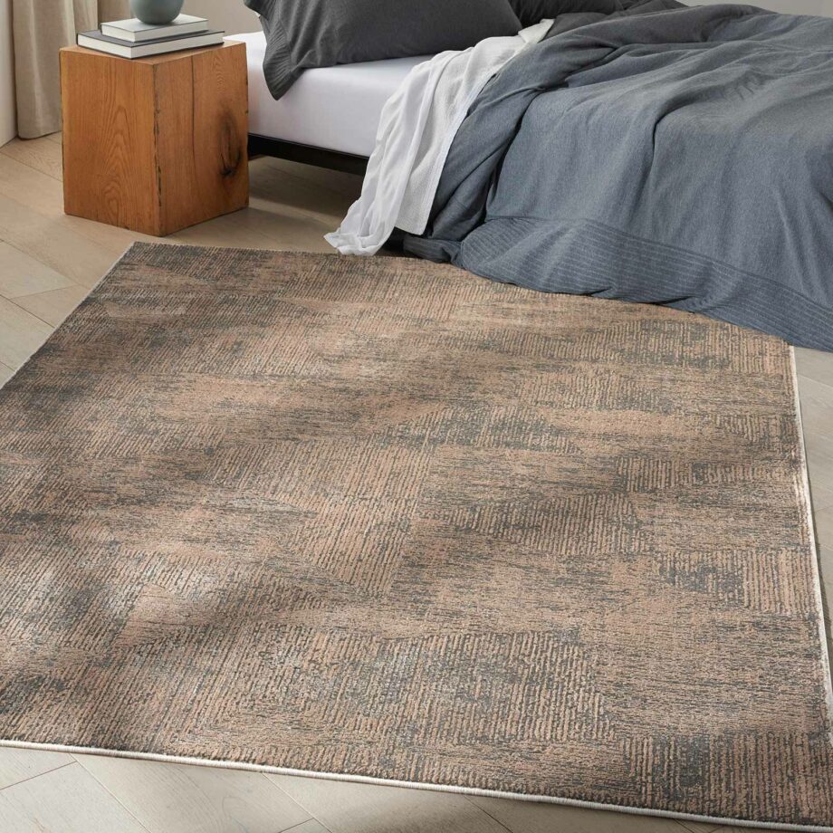 Calvin Klein rug Irradiant CK024 IRR01 BLKIV BLACK IVORY 5X7 099446129468 interior 1