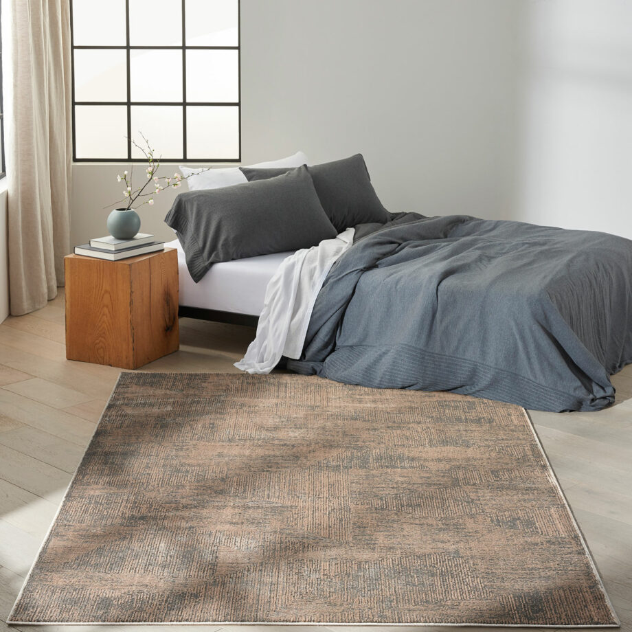 Calvin Klein rug Irradiant CK024 IRR01 BLKIV BLACK IVORY 5X7 099446129468 interior 3