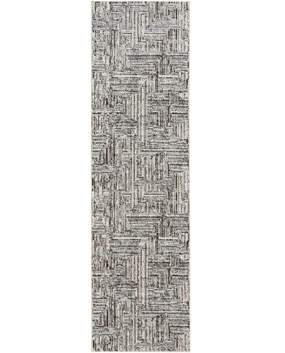 Calvin Klein rug Irradiant CK024 IRR01 CRMBK CREAM BLACK 2x8 099446129314