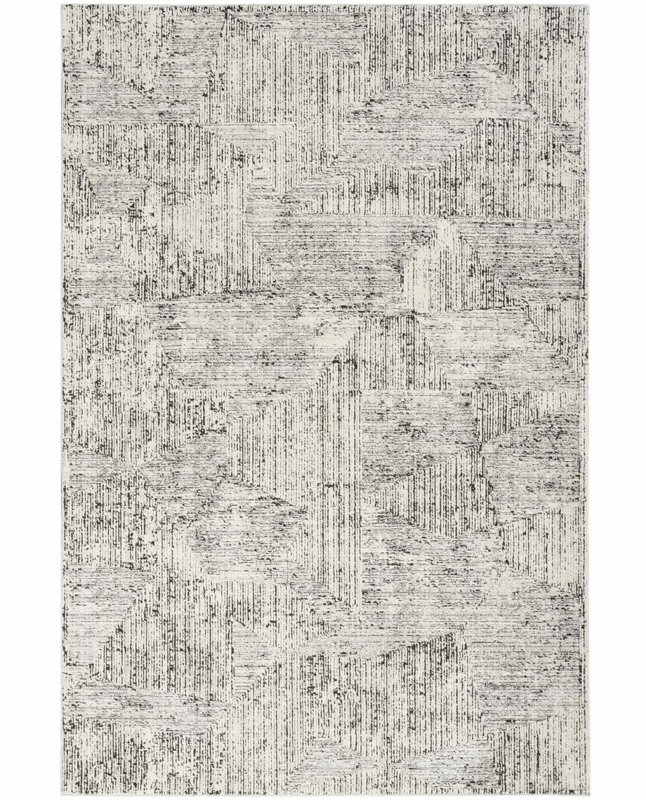 Calvin Klein rug Irradiant CK024 IRR01 CRMBK CREAM BLACK 5X7 099446129352