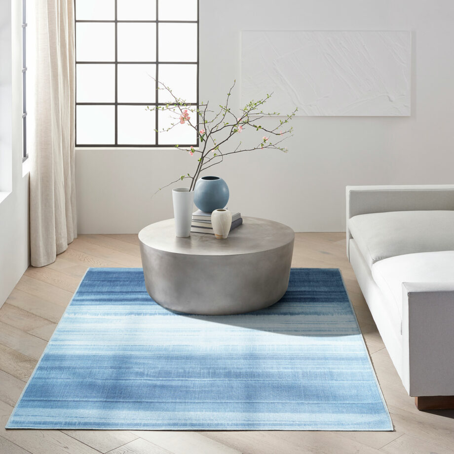 Calvin Klein rug Launder CK031 LDR01 AQUA 5x7 099446914620 interior 3