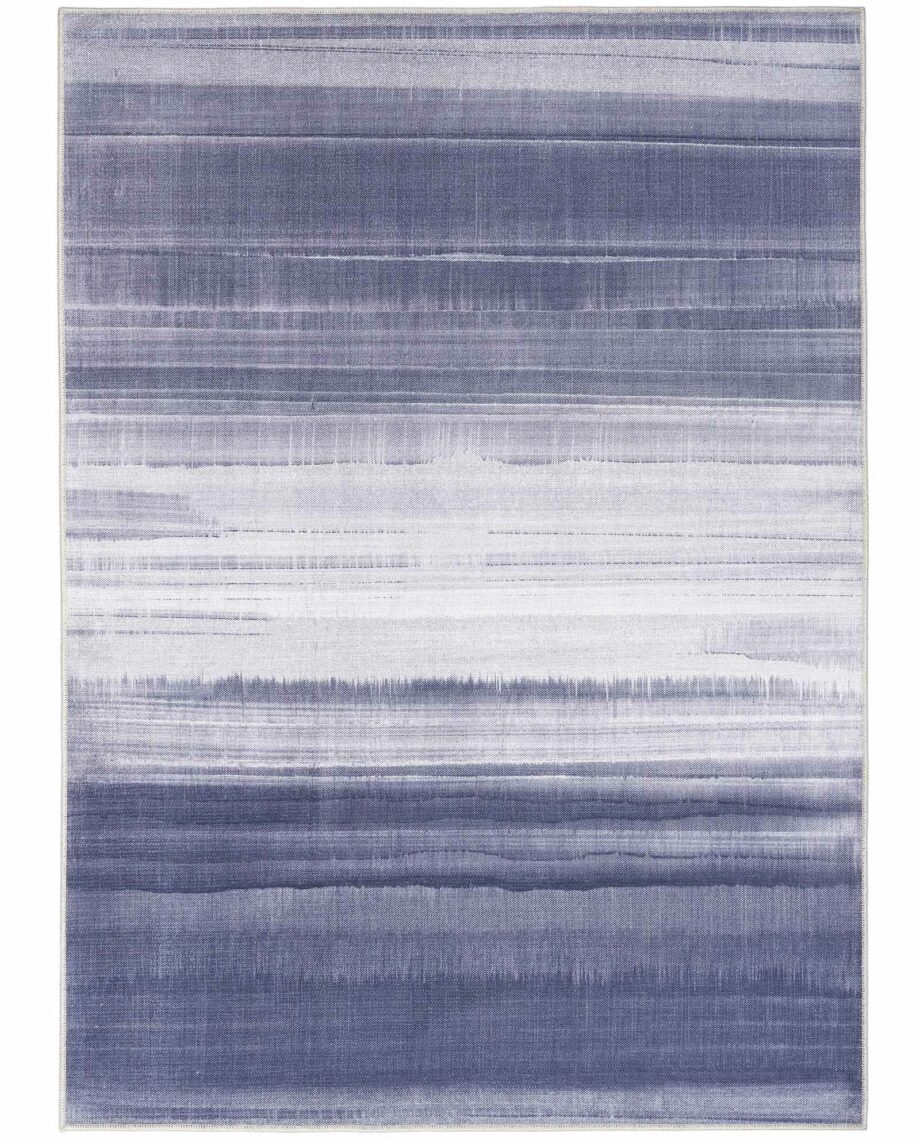 Calvin Klein rug Launder CK031 LDR01 GRYBL GREY BLUE 5x7 099446914699