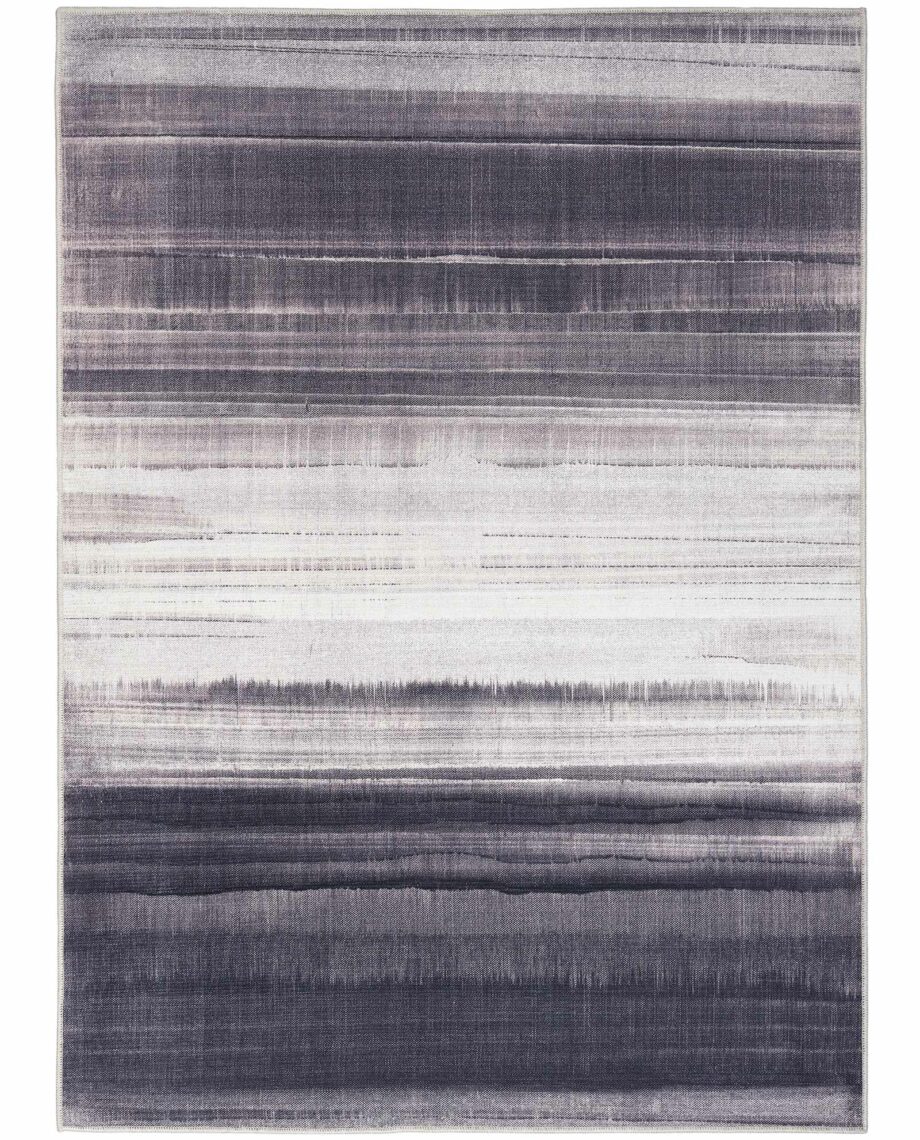 Calvin Klein rug Launder CK031 LDR01 IVBLK IVORY BLACK 5x7 099446914743
