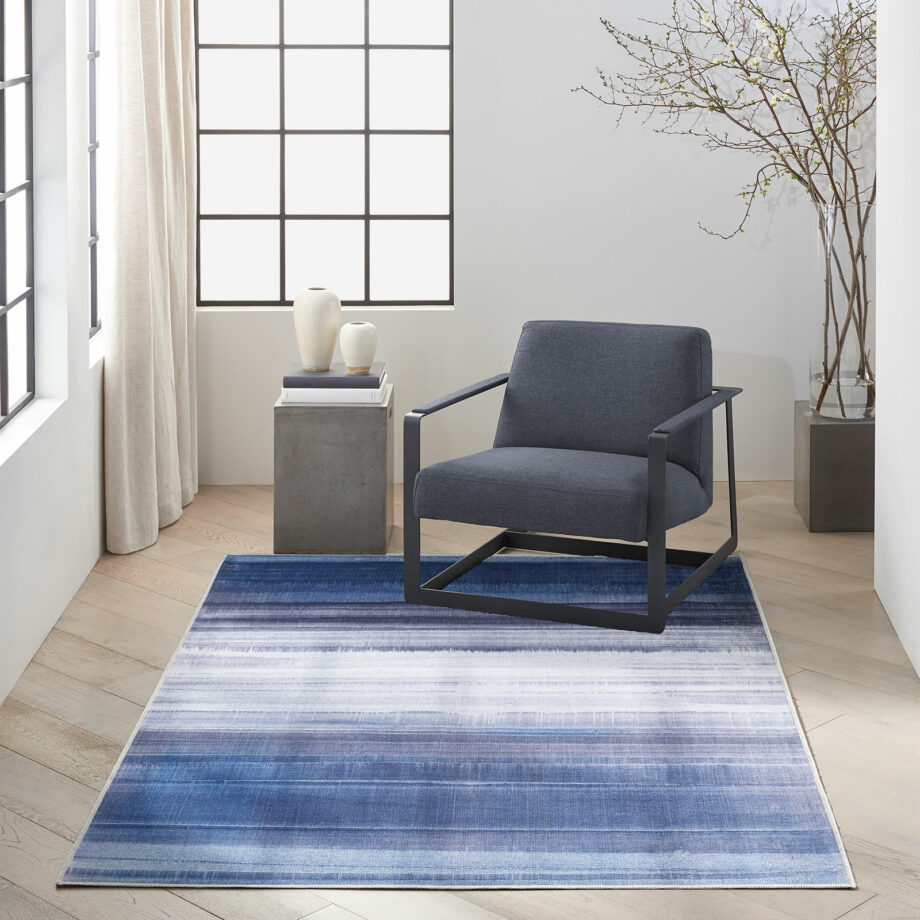 Calvin Klein rug Launder CK031 LDR01 NAVY 5x7 099446914828 interior 3