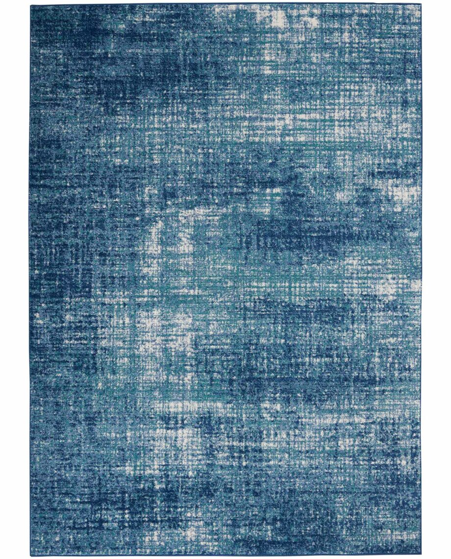 Calvin Klein rug River Flow CK001 RFV02 TLIVB TEAL IVORY BLUE 5X7 099446842497