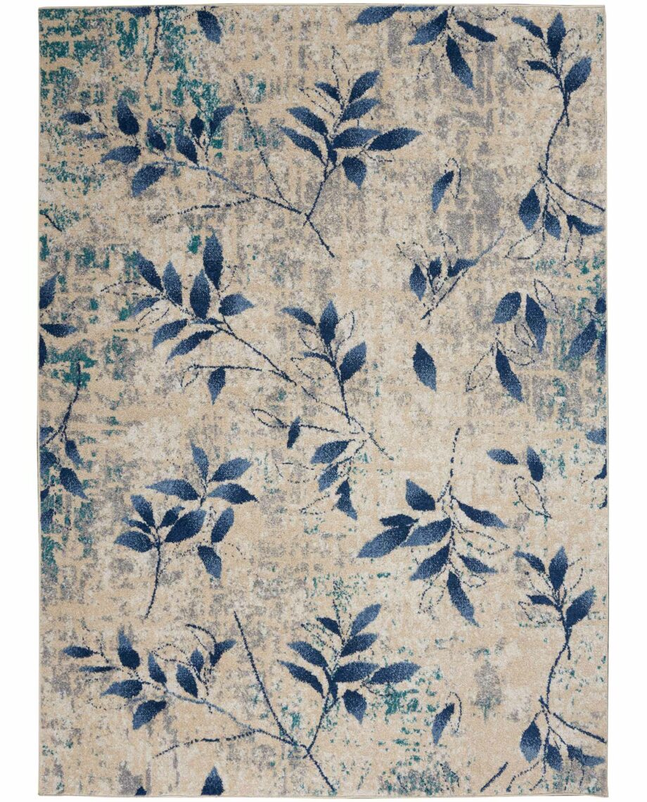 Calvin Klein rug River Flow CK001 RFV03 BGENV BEIGE NAVY 5X7 099446842503