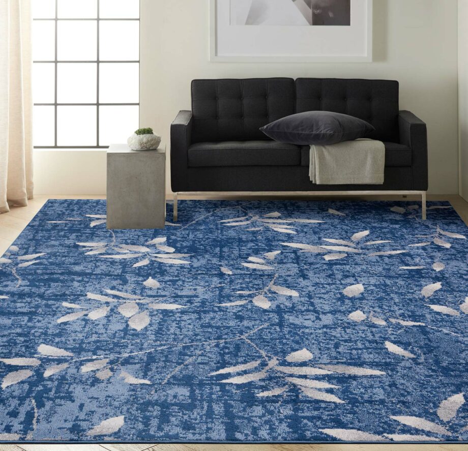 Calvin Klein rug River Flow CK001 RFV03 NAVIV NAVY IVORY 8X10 099446851963 interior
