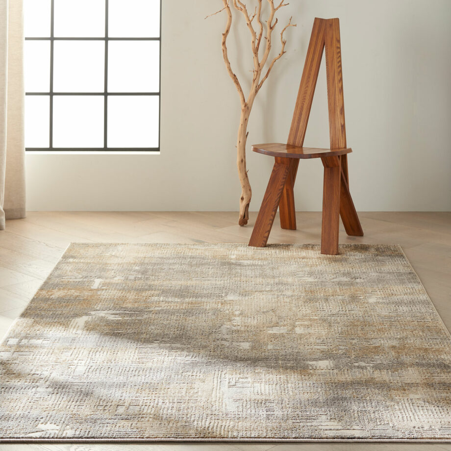 Calvin Klein rug Rush CK950 CK951 GRYBG GREY BEIGE 5X7 099446756701 interior 1 C