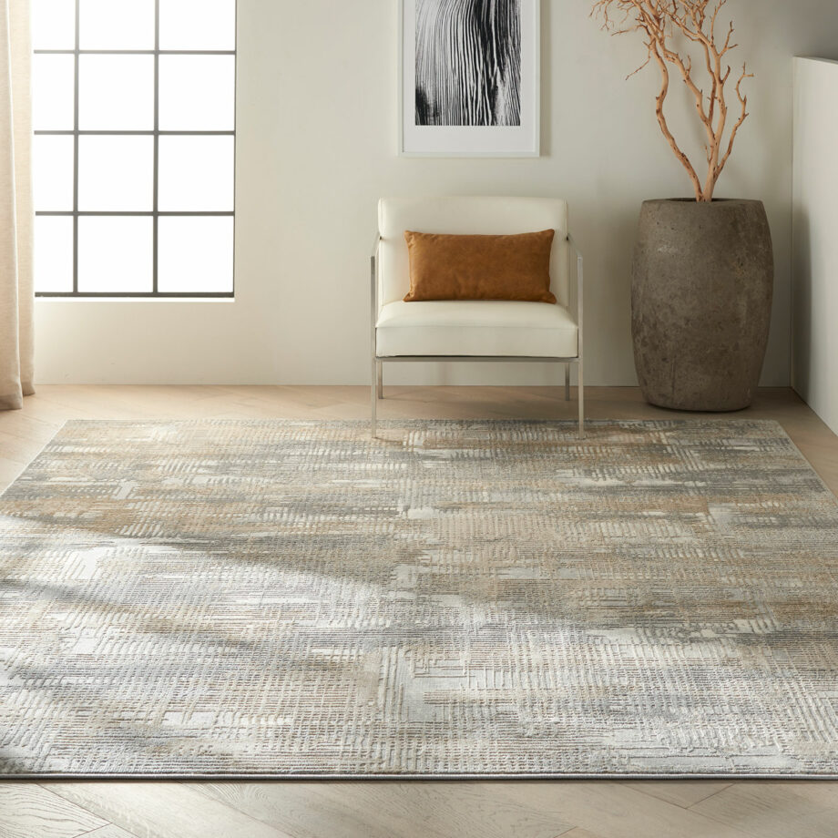 Calvin Klein rug Rush CK950 CK951 GRYBG GREY BEIGE 7x10 099446818959 interior 1
