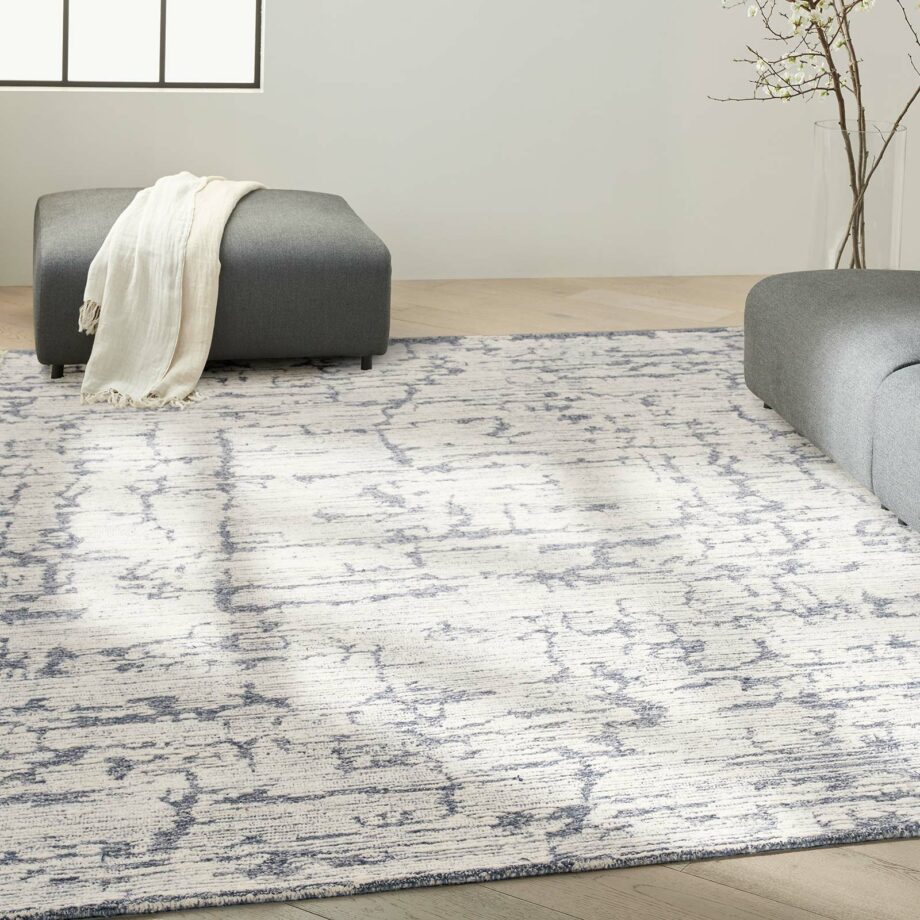 Calvin Klein rug Sculptural CK009 SCL01 BLUE 9x12 099446877017 interior 1