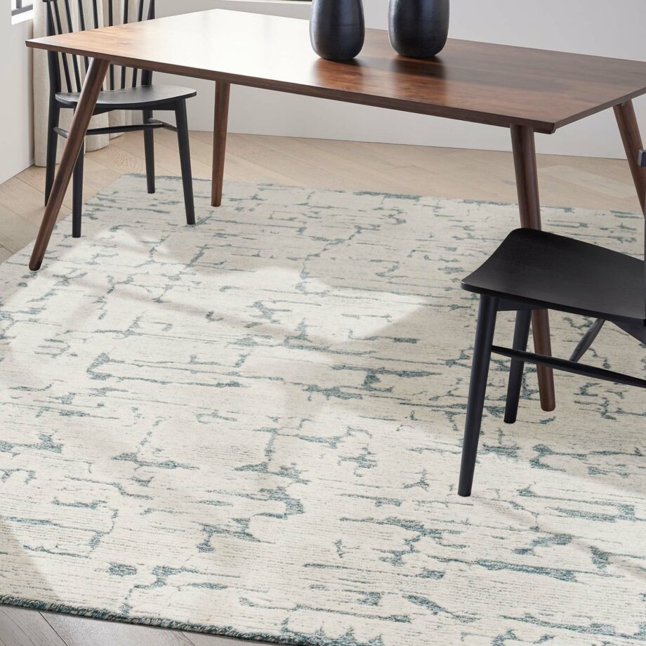 Calvin Klein rug Sculptural CK009 SCL01 TEAL 9x12 099446876980 interior 1
