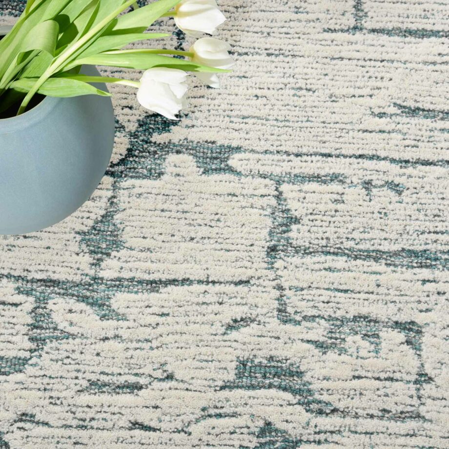 Calvin Klein rug Sculptural CK009 SCL01 TEAL 9x12 099446876980 interior 2