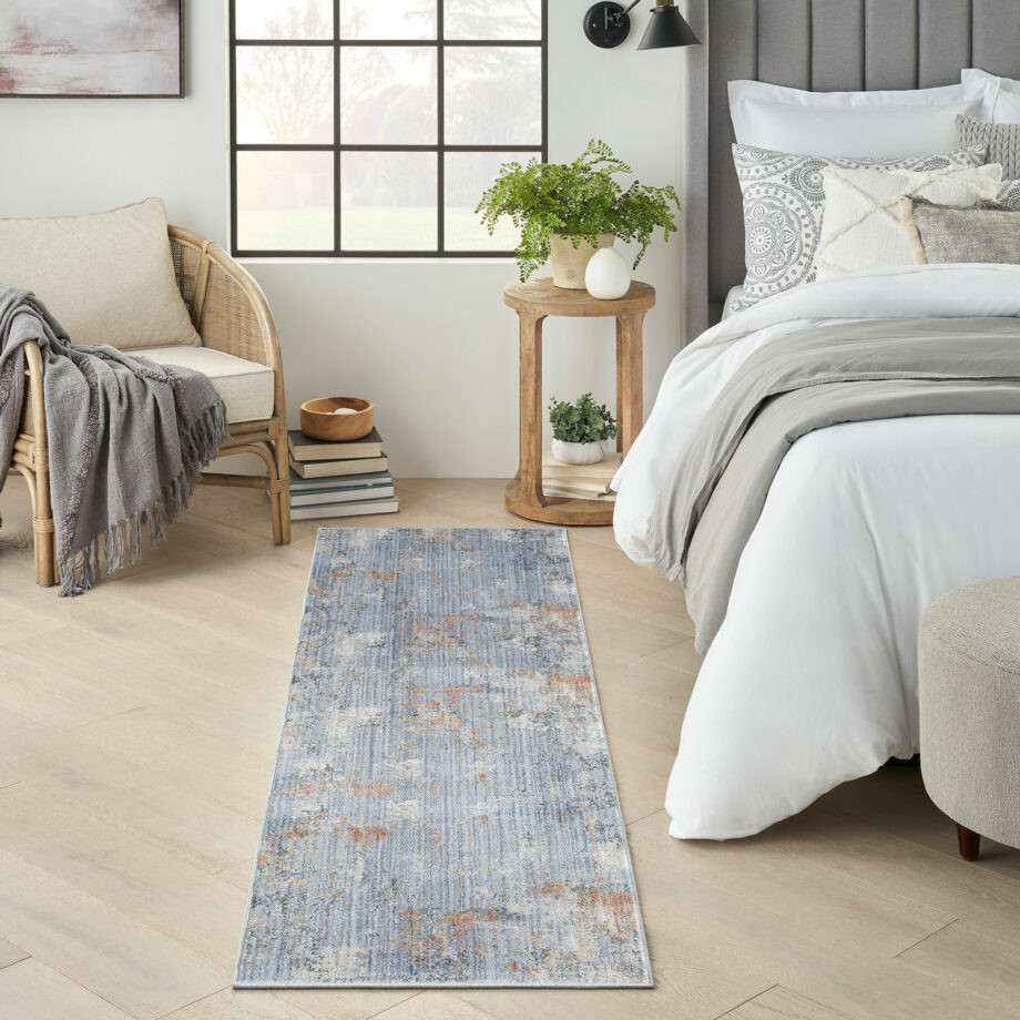 Nourison rug Abstract Hues ABH01 GRYBL GREY BLUE 2x8 099446905994 interior 1