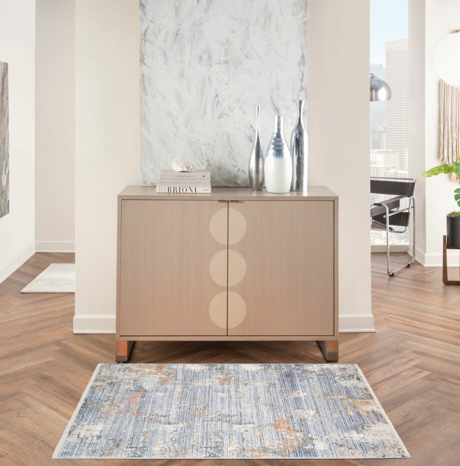 Nourison rug Abstract Hues ABH01 GRYBL GREY BLUE 3x5 099446906014 interior 1
