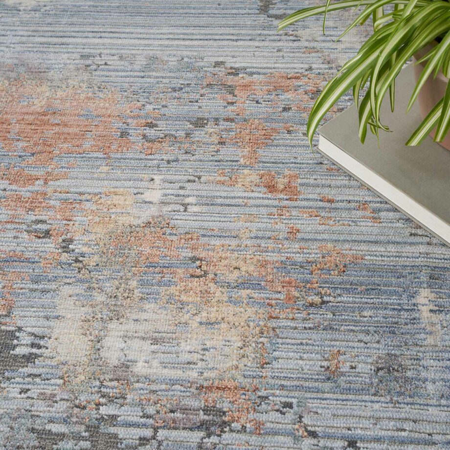 Nourison rug Abstract Hues ABH01 GRYBL GREY BLUE 5X8 099446906021 interior 2