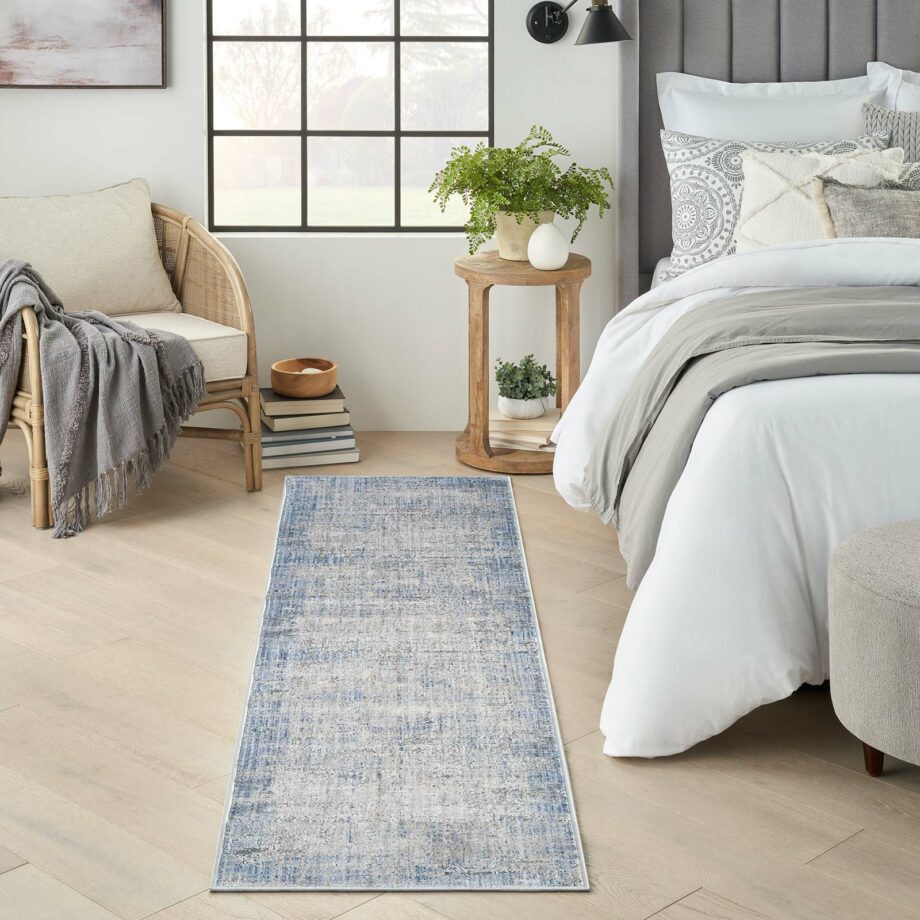 Nourison rug Abstract Hues ABH02 BLGRY BLUE GREY 2x8 099446906304 interior 1