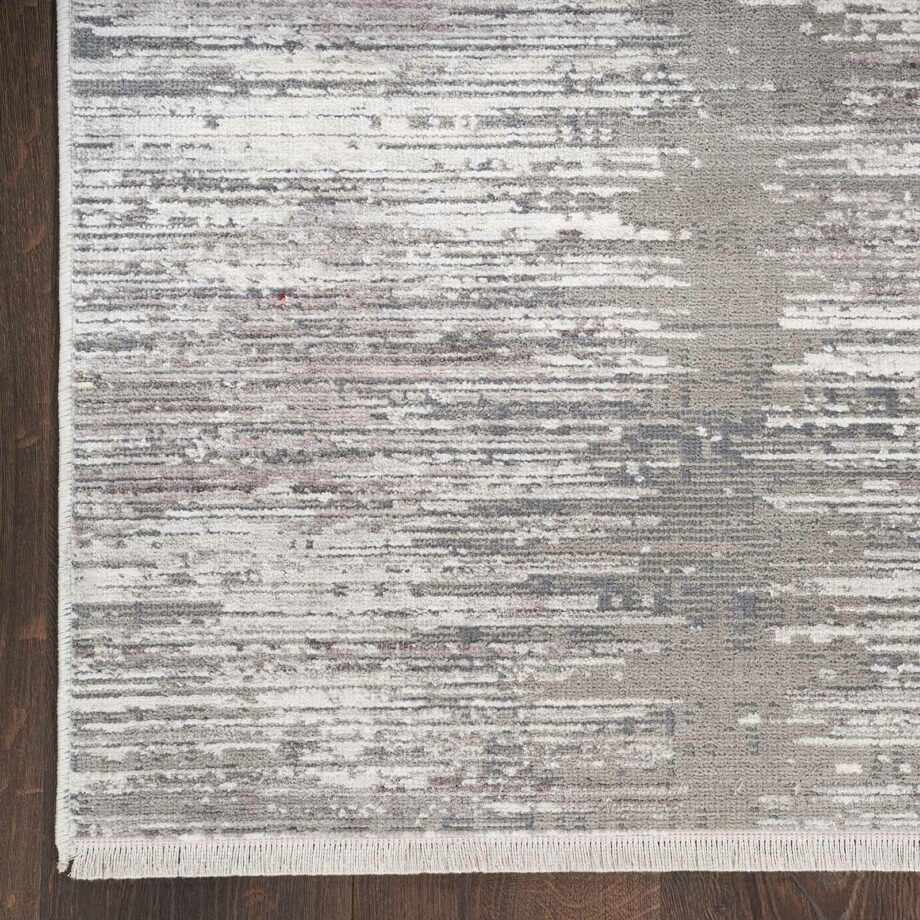 Nourison rug Abstract Hues ABH03 GRYWT GREY WHITE 5X8 099446906489 CR